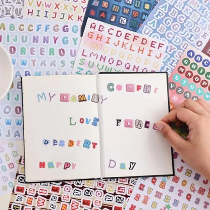 Alphabet Letter Stickers for Journaling & Crafts