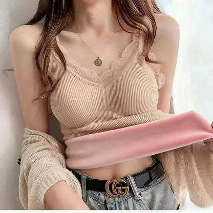 Women’s Thermal Lace Vest with Padded Bra