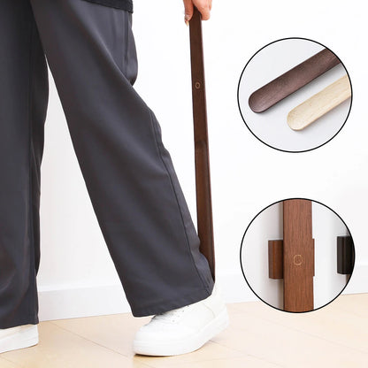 Premium Beech Wood Long Handle Shoe Horn