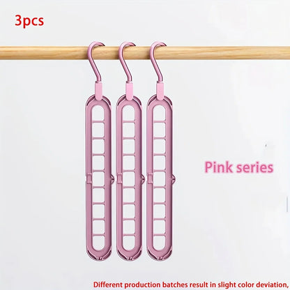 9-Hole Foldable Space Saving Clothes Hanger Set