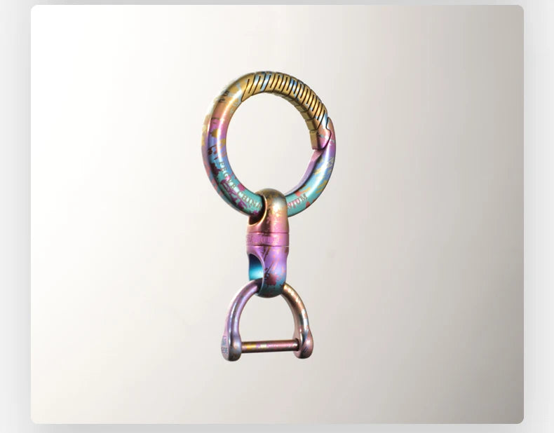 360° Rotating Titanium Keychain Clip