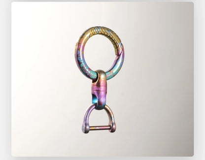 360° Rotating Titanium Keychain Clip