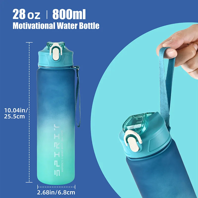 Sports Water Bottle with Time Marker