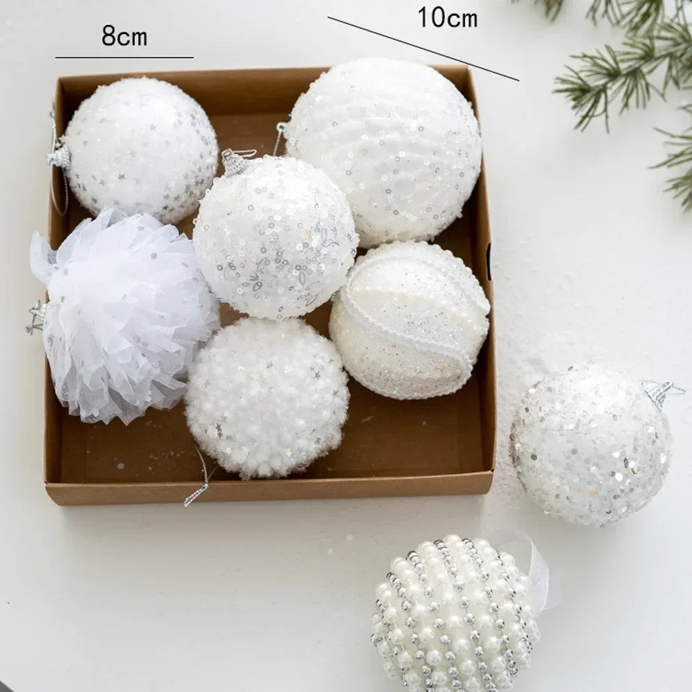 6-Piece Colourful Christmas Bauble Set