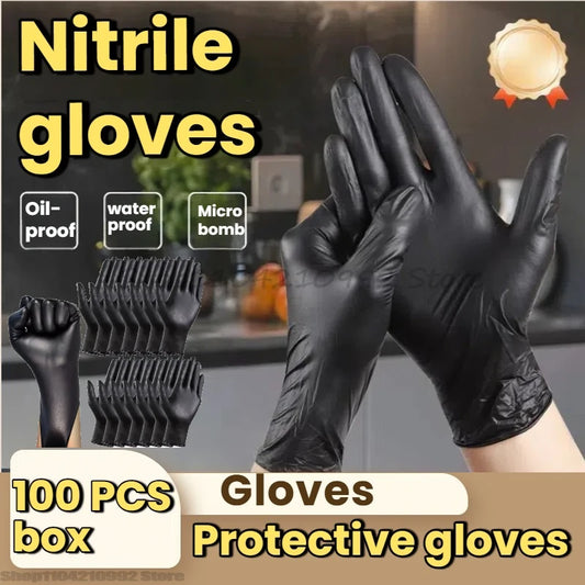 Black Disposable Nitrile Gloves