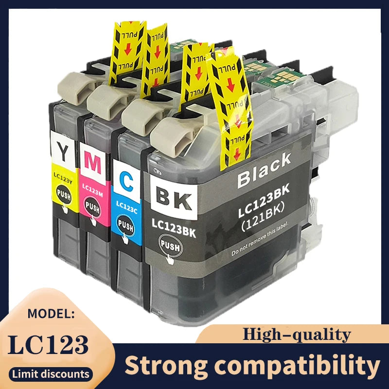 Replacement LC121 & LC123 Ink Cartridge Set for Brother Printers