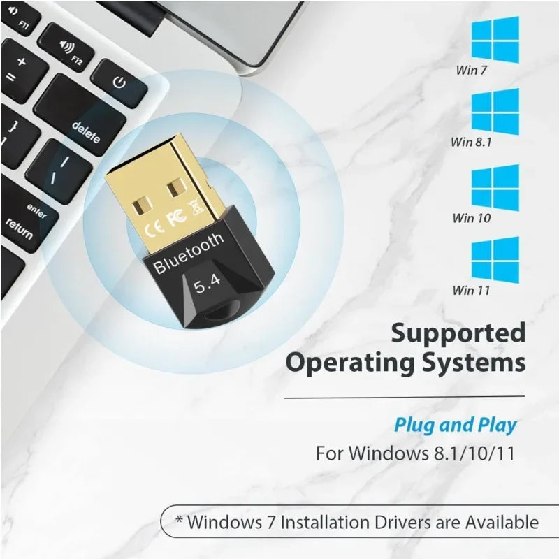 USB Bluetooth 5.4 Adapter for PC