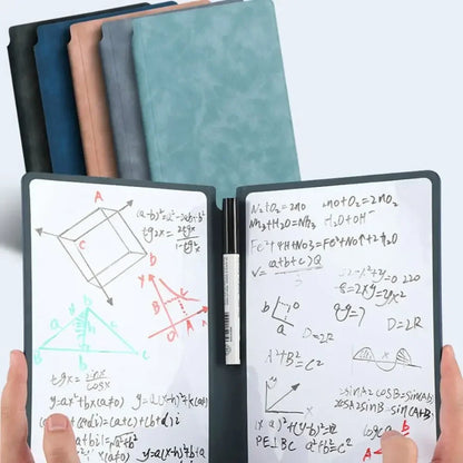 A5 Reusable Whiteboard Notebook Set with Pen & Erasing Cloth
