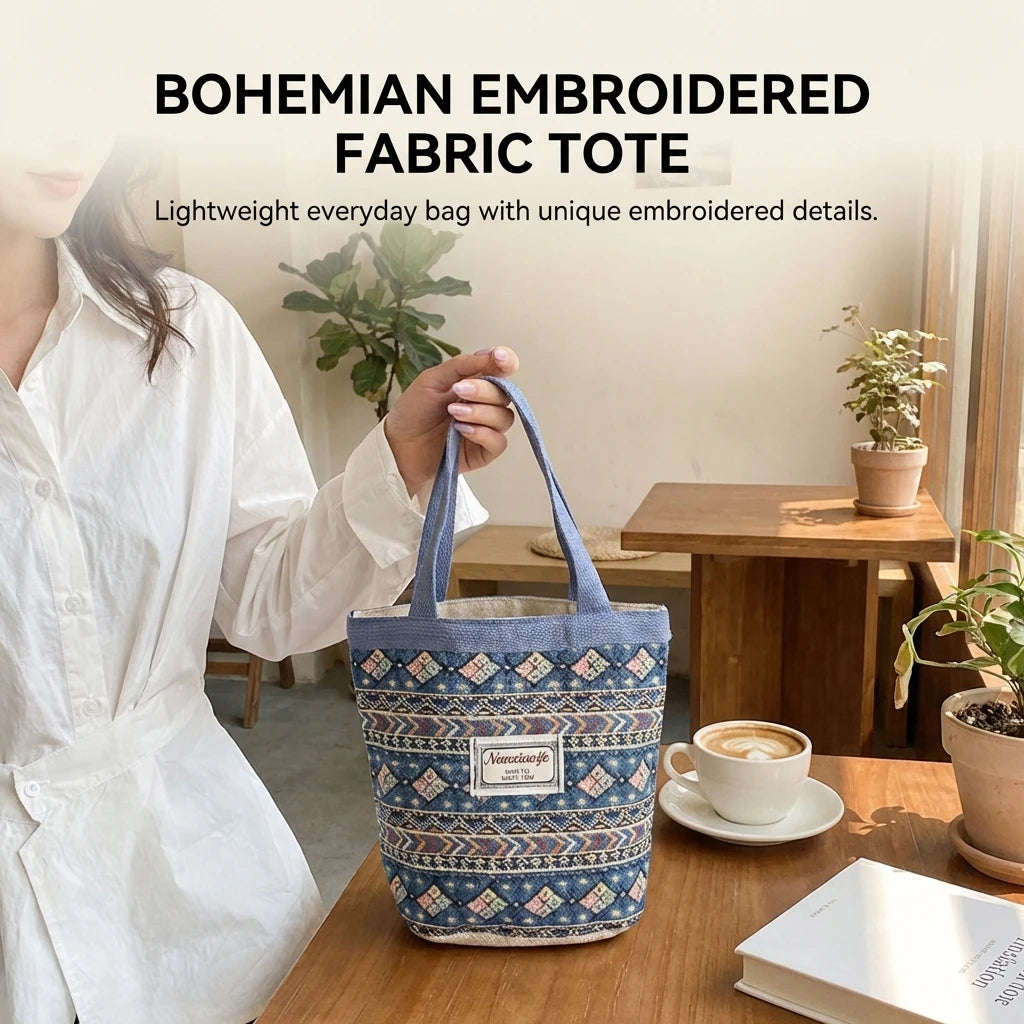 Handwoven Lunch Tote Bag