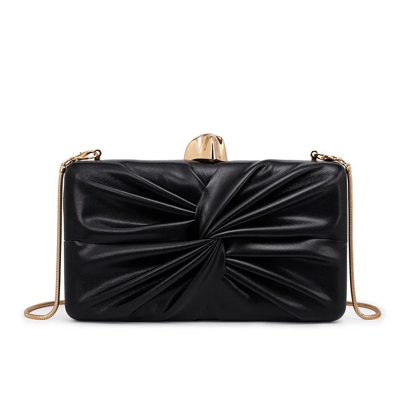 Ruched Evening Clutch Bag
