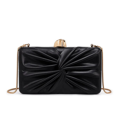 Ruched Evening Clutch Bag