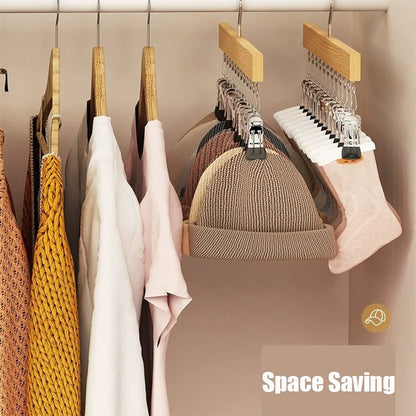 6 or 10 Clip Closet Storage Hanger