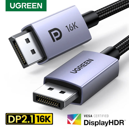 Ugreen Displayport Cable 16K 8K Video Audio Cable for Xiaomi TV Box PC Laptop