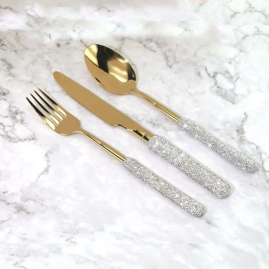 Luxury Diamond 304 Stainless Steel Cutlery Set