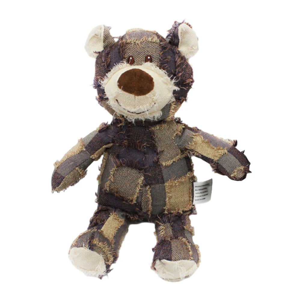 Bear Shape Squeaky Plush Dog Toy
