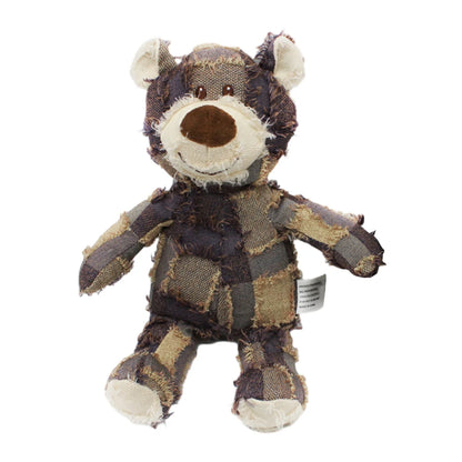 Bear Shape Squeaky Plush Dog Toy