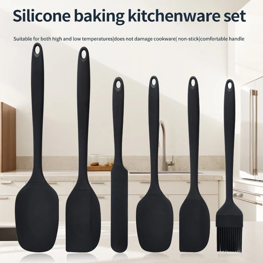 Silicone Spatula, Scraper & Basting Brush Baking Set
