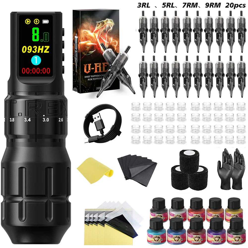 T-Rex Wireless Tattoo Machine Pen Kit