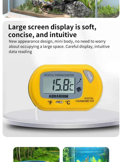 Waterproof LCD Fish Tank & Reptile Habitat Thermometer