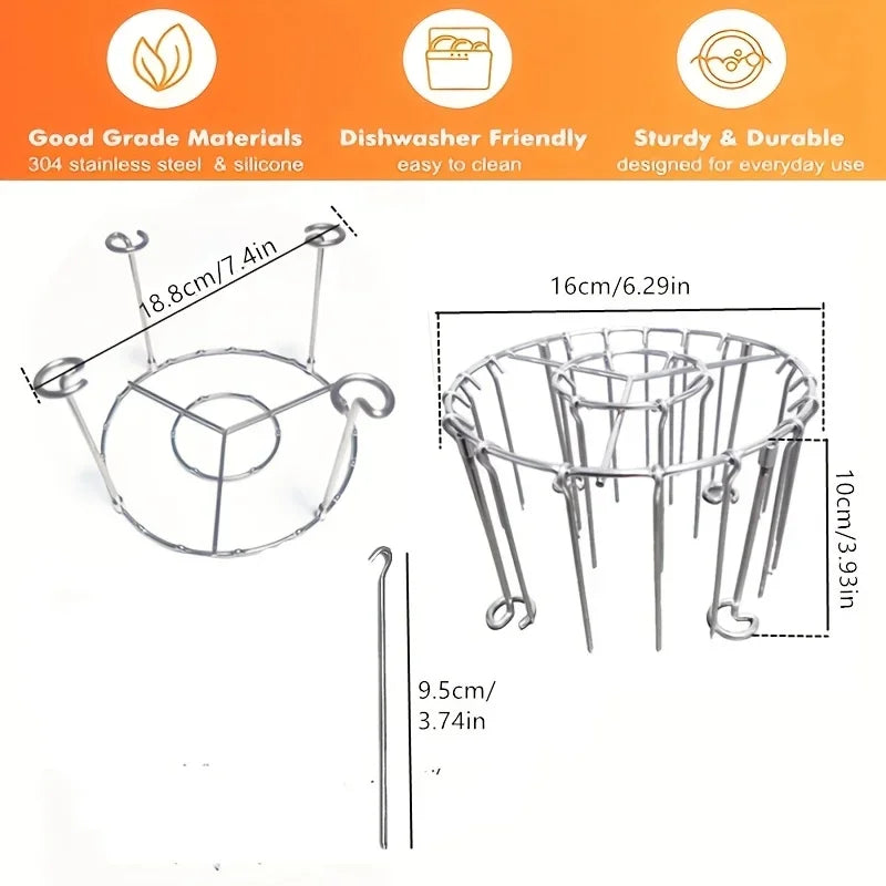 Stainless Steel Vertical Grill Rack with 23 Skewers