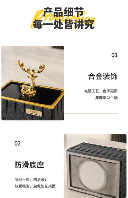 Luxury Resin Tissue Box Organizer