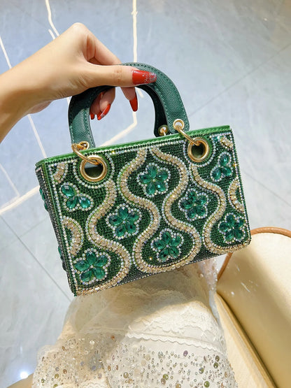 Rhinestone Box Crossbody Bag