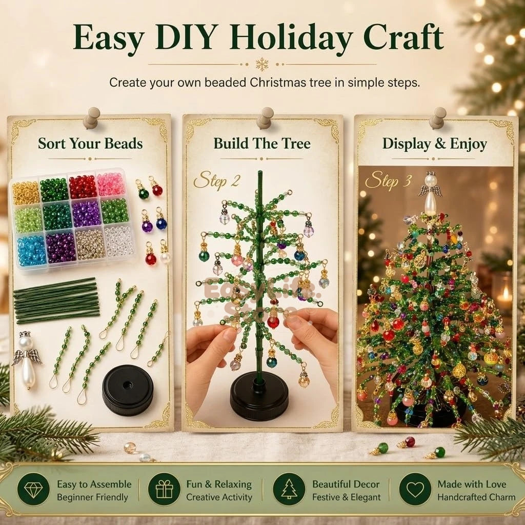 LED DIY Beaded Holiday Tree Kit