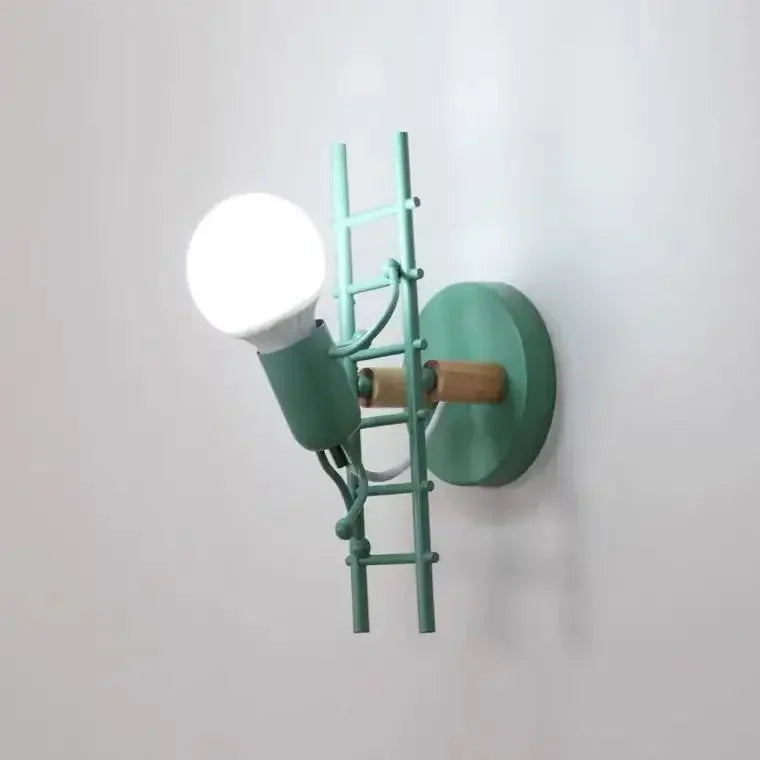 Vintage Industrial Wooden Wall Lamp – Creative E27 Wall Sconce