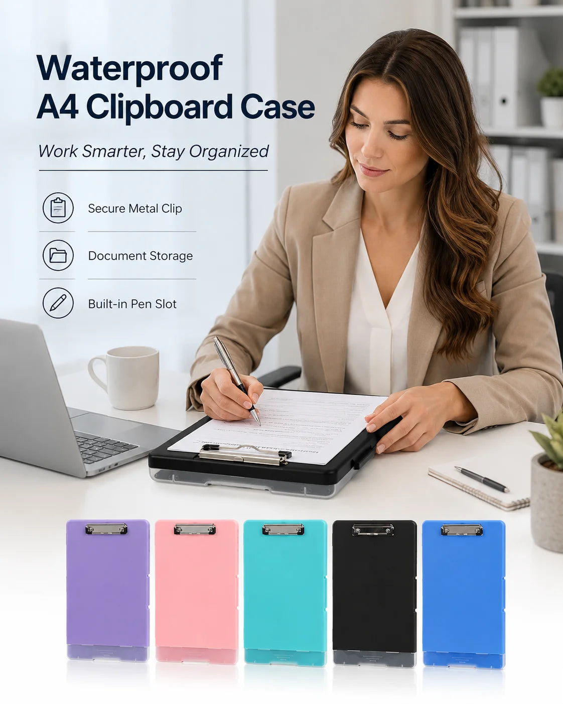 High Capacity Clipboard with Pen Holder