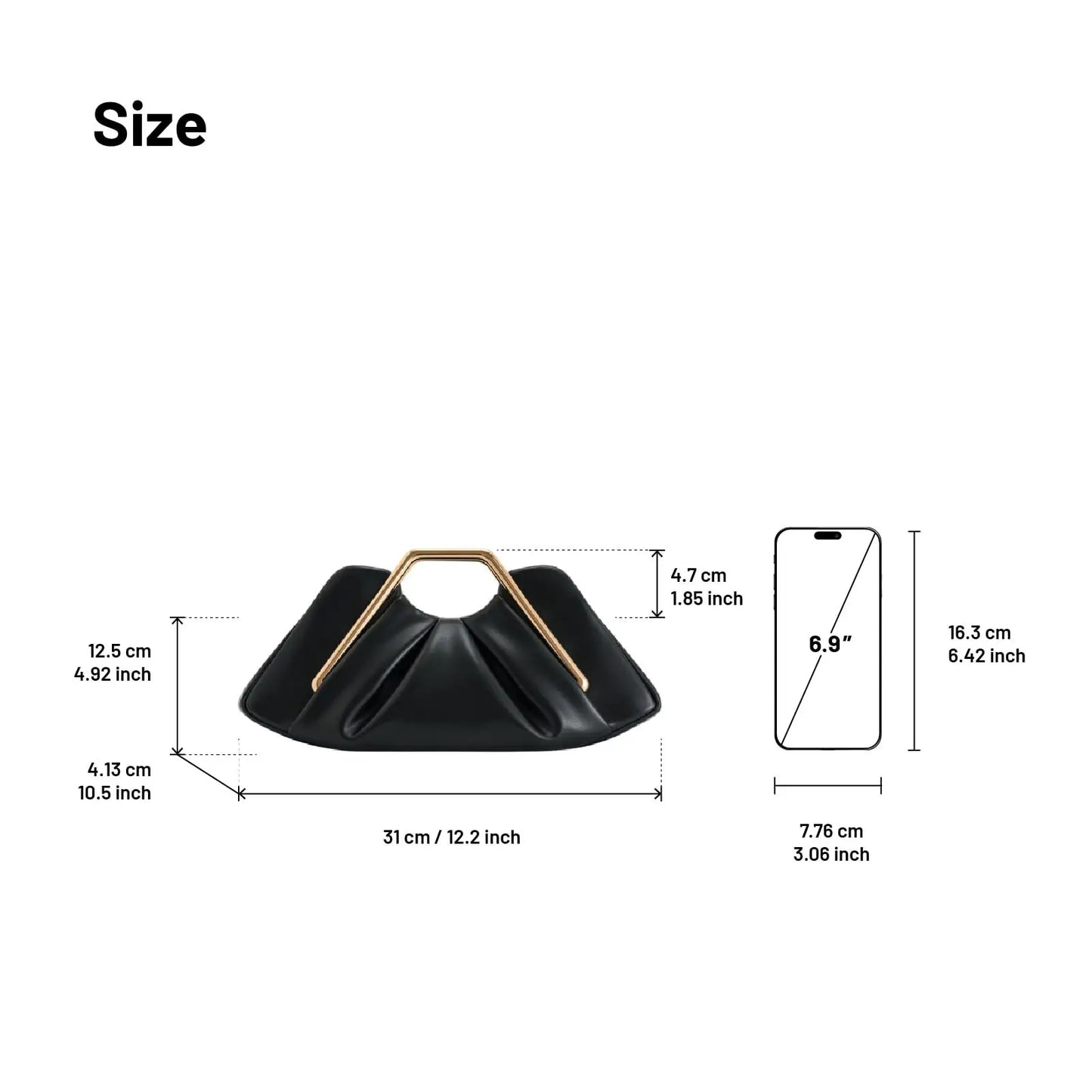 Luxury Cloud Hobo Clutch Bag