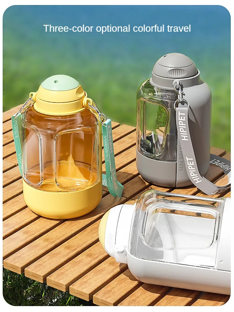 2-in-1 Portable Dog Water Bottle & Food Container
