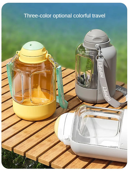 2-in-1 Portable Dog Water Bottle & Food Container