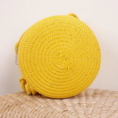 Round Straw Crossbody Bag