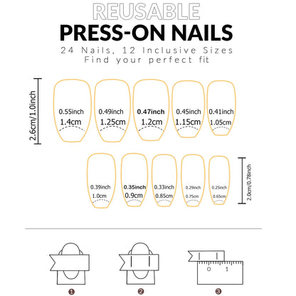 Long Coffin Press-On Nail Set