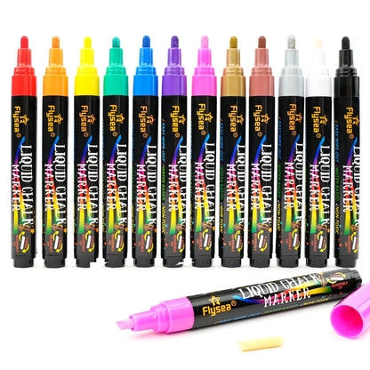 12PCS/Set Liquid Chalk Marker Pens Erasable