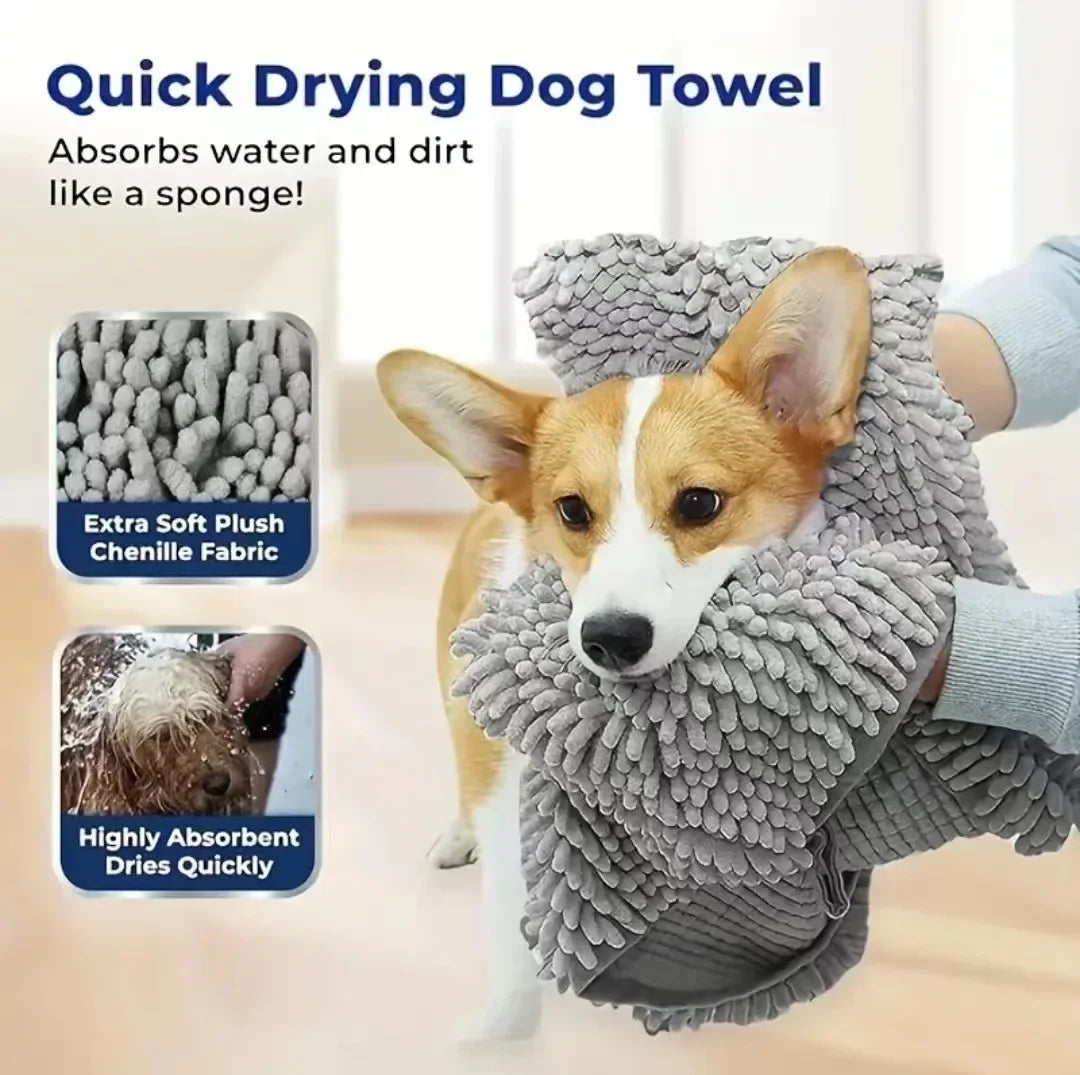Super Absorbent Pet Bath Towel for Dogs & Cats
