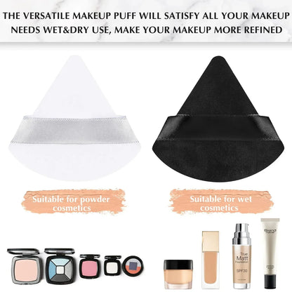 Triangle Velvet Makeup Powder Puff Set