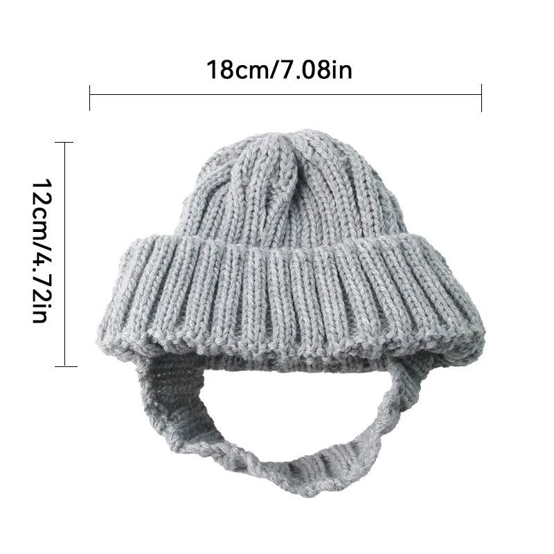 Winter Knitted Dog Hat for Small Dogs