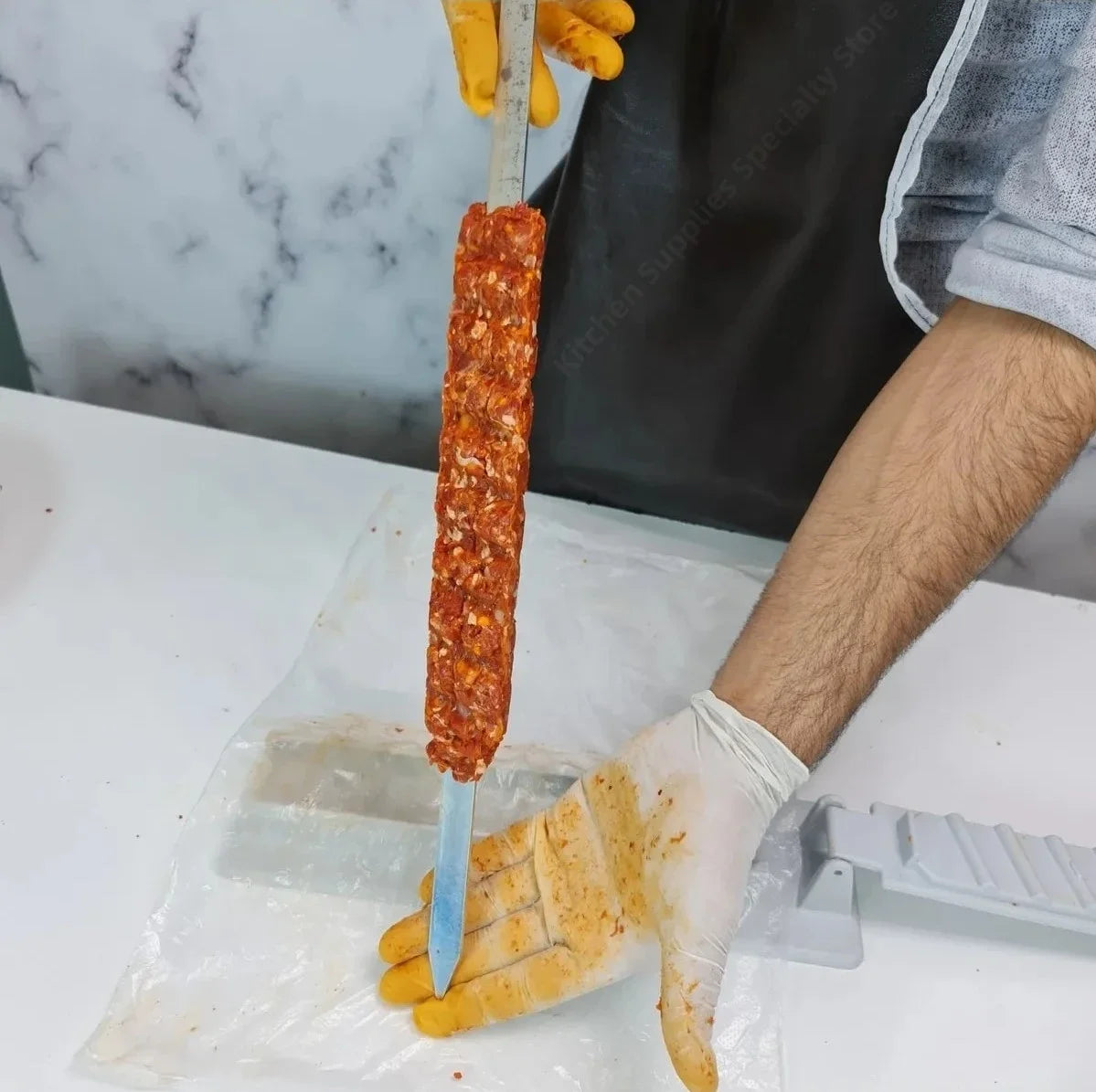 Single Row Kebab Maker BBQ Skewer Press Tool