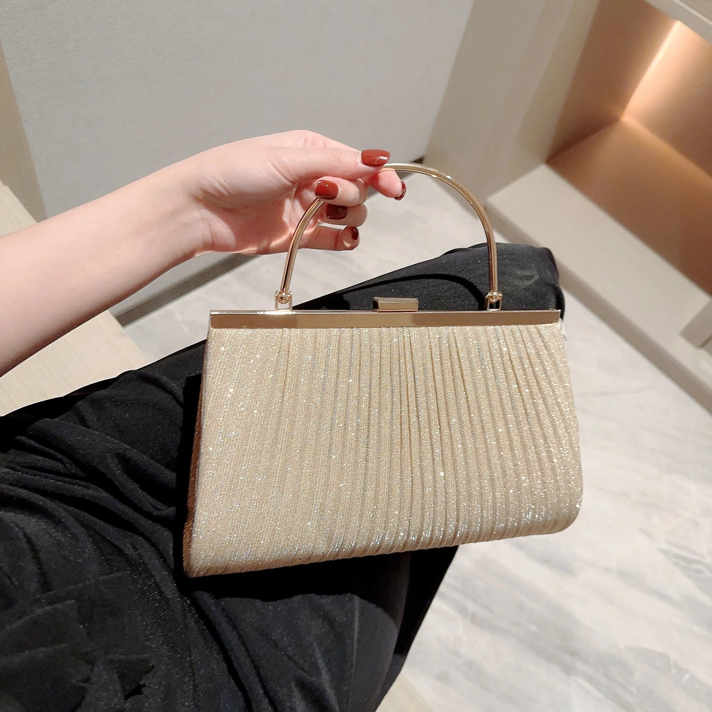 Women's Classic Pleated Evening Bag