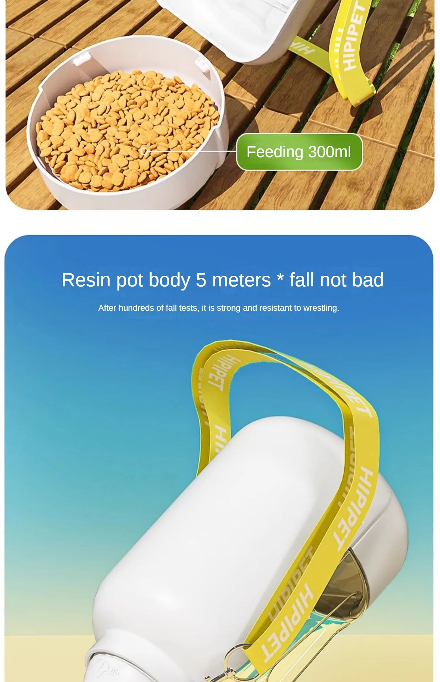 2-in-1 Portable Dog Water Bottle & Food Container