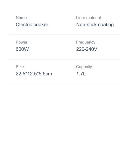 Mini Rice Cooker Steamer