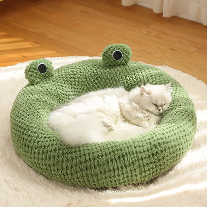 Frog Shape Plush Pet Nest House