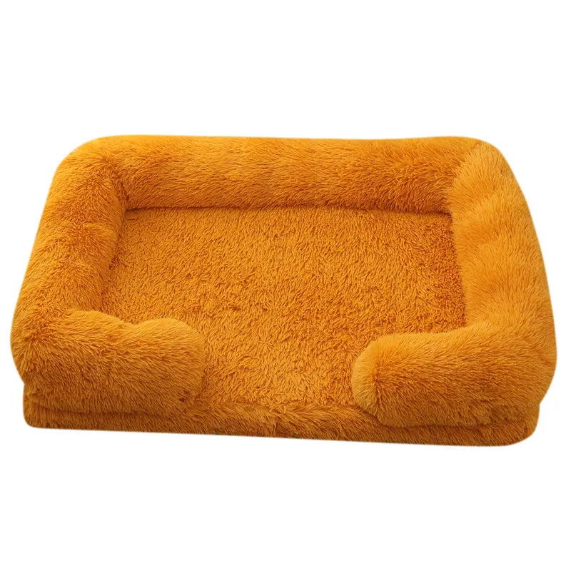 Plush Dog Bed with Removable Cover