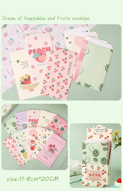 Cute Pattern Paper Envelope Set