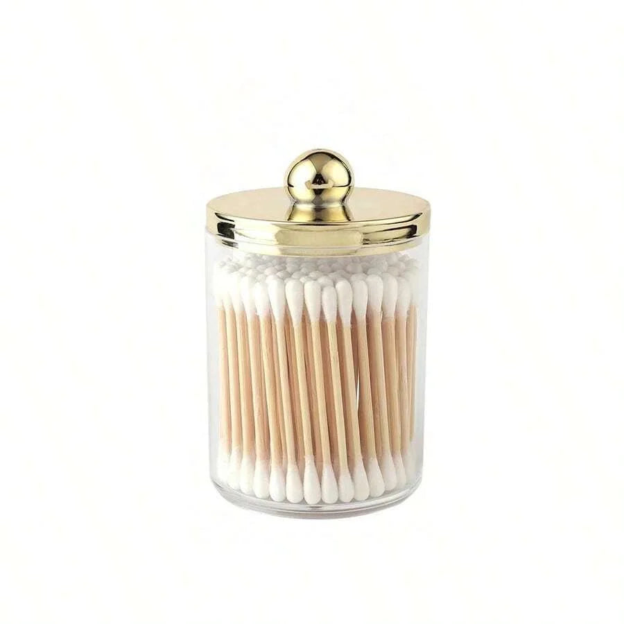 Clear Cotton Swab & Cosmetic Storage Jar