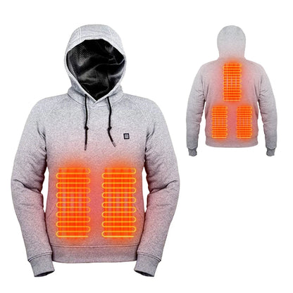Men's USB Heated Fleece Hoodie Jacket