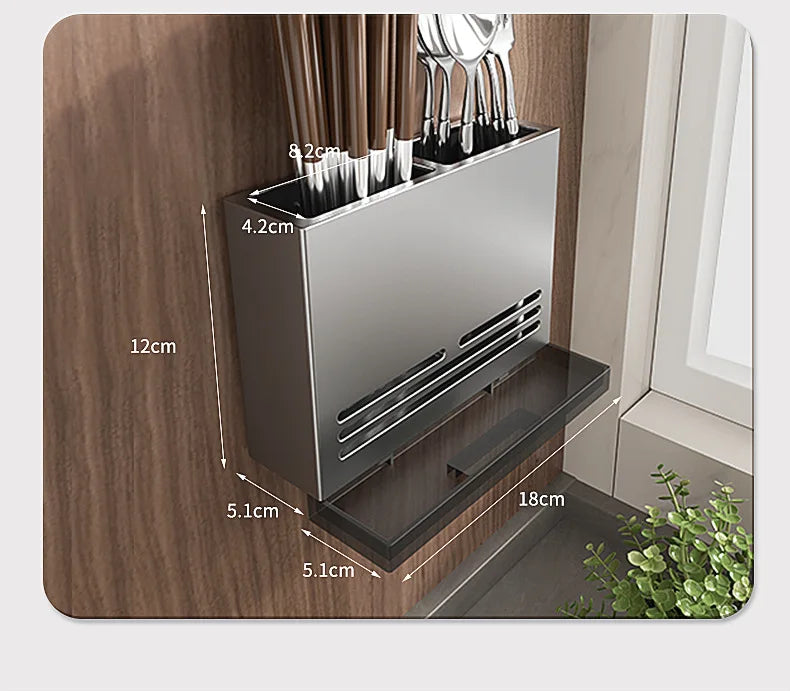 Wall-Mounted Kitchen Storage Rack