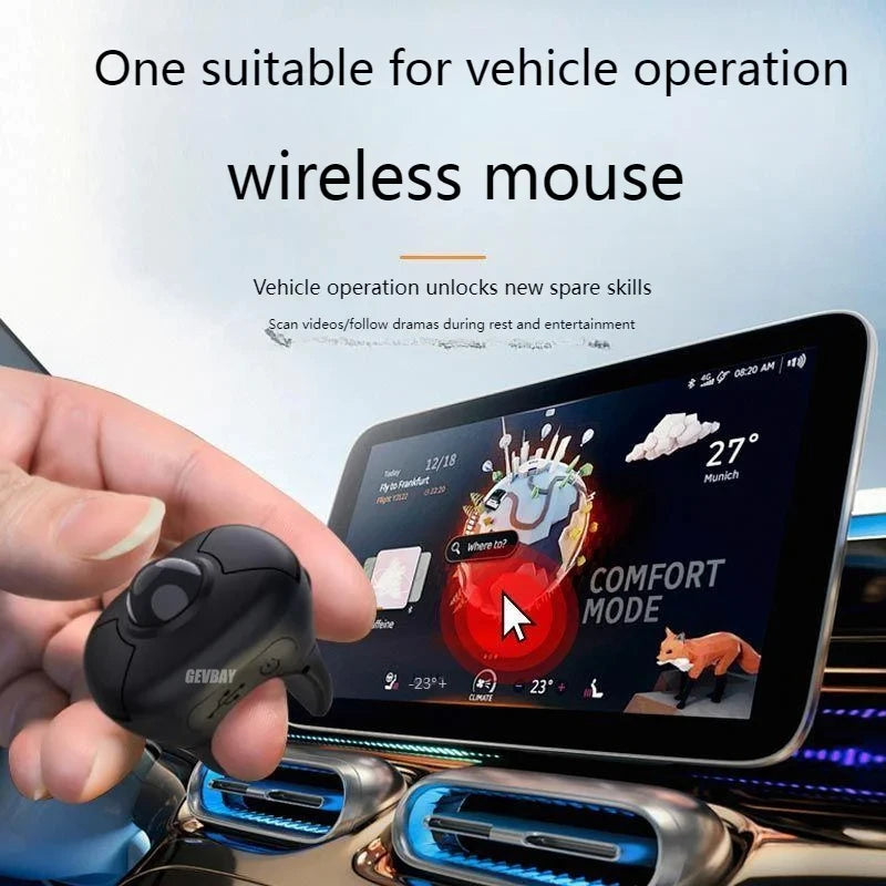 Wireless Finger Ring Trackball Mouse with Bluetooth & 2.4GHz