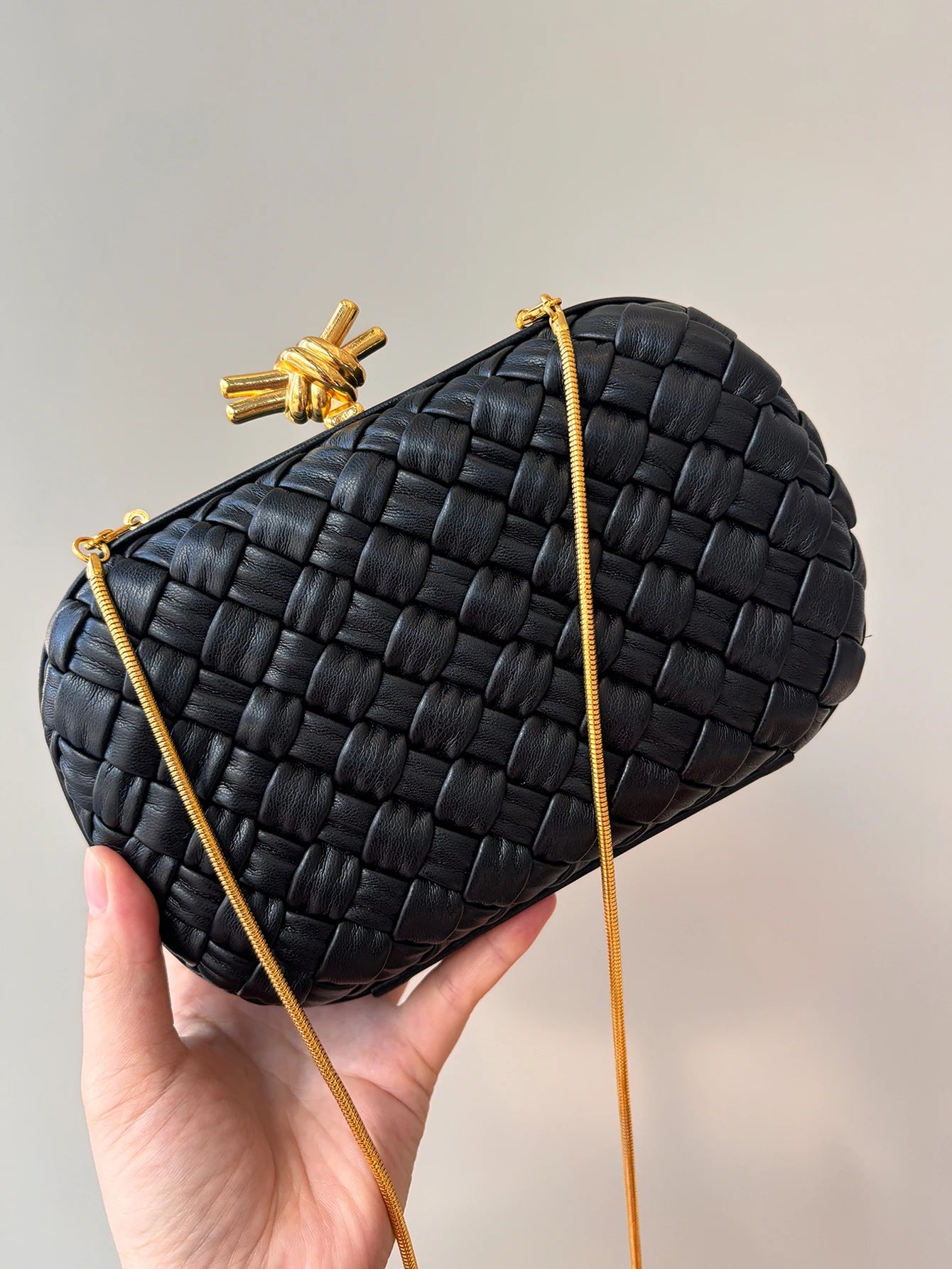 Woven Evening Clutch Shoulder Bag
